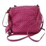 Bottega Veneta Magenta Intrecciato Shoulder Bag Bottega Veneta Magenta Intrecciato Shoulder Bag