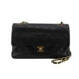 CHANEL Black Matlasse Chain Shoulder Bag CHANEL Black Matlasse Chain Shoulder Bag