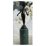 YOUNG GIRL NUDE ART DECO BRONZE BY MOREAU YOUNG GIRL NUDE ART DECO BRONZE BY MOREAU