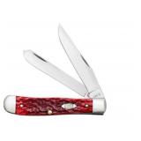 Case XX 6254 Dark Red Bone Trapper Knife Case XX 6254 Dark Red Bone Trapper Knife