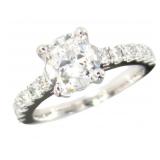 14kt Gold 2.69 ct VS Cushion Cut Lab Diamond Ring 14kt Gold 2.69 ct VS Cushion Cut Lab Diamond Ring