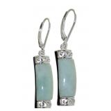 Natural Jade 25 mm Dangle Earrings Natural Jade 25 mm Dangle Earrings