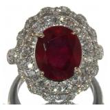 14k Gold 8.21 ct Ruby & Diamond Ring 14k Gold 8.21 ct Ruby & Diamond Ring
