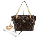 Coach Dark Brown Vinyl Handbag Coach Dark Brown Vinyl Handbag
