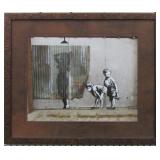 PEEPING BOYS GICLEE BY GRAFFITI ARTIST BANKSY PEEPING BOYS GICLEE BY GRAFFITI ARTIST BANKSY