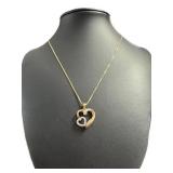 Beautiful Diamond Accented Heart Necklace Beautiful Diamond Accented Heart Necklace