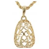 Yves Saint Laurent Gold Tone Egg Necklace Yves Saint Laurent Gold Tone Egg Necklace