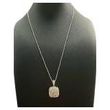Cushion Cut 1.00 ct Diamond Necklace Cushion Cut 1.00 ct Diamond Necklace