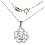 Brilliant White Sapphire Designer Necklace Brilliant White Sapphire Designer Necklace