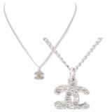 Chanel CC Logo Rhinestone Necklace Chanel CC Logo Rhinestone Necklace