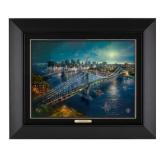 Moonlight over Manhattan Framed Canvas by Kinkade
