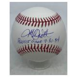 Autographed Mike Witt Angels OML Baseball