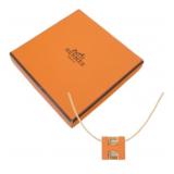 Hermes Orange H-cube Necklace