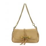 Gucci Tan Leather Should Bag with Gold Chain