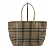 Burberry Nova Check Canvas Tote Bag