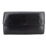 Louis Vuitton Black Epi Long Wallet