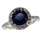 14k Gold 4.31 ct Round Alexandrite & Diamond Ring
