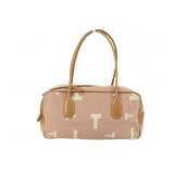 TOD's Pink & White Canvas Handbag