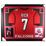 Autographed Michael Vick Custom Framed Jersey