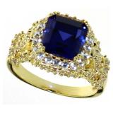 Asscher Cut 2.75 ct Sapphire Dinner Ring