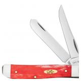 Case XX CA10761 Dark Red Bone Mini Trapper Knife