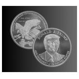 One Ounce Donald Trump 45th President Silver Coin
