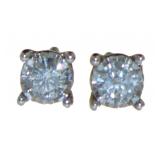 Round Brilliant Diamond Stud Earrings