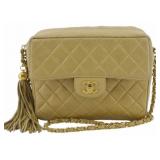 CHANEL Lambskin Fringe Shoulder Bag