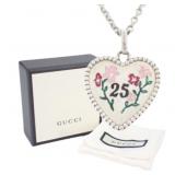 Gucci BOSCO & ORSO 25 Floral Heart Necklace