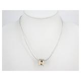 Hermes H Cube Necklace