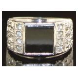Gent's Natural Onyx Nugget Style Ring