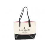 Kate Spade Black & White Canvas Tote Bag