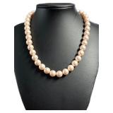 Swarovski 10 mm 17' Rose Pearl Necklace