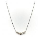 18kt White Gold .52 ct Natural Diamond Necklace