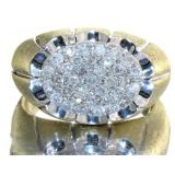 Kentucky Cluster 1.00 ct Gent's Diamond Ring