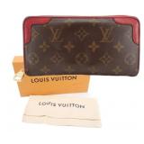 Louis Vuitton Monogram &  Red Accents Wallet