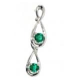 Beautiful Round Emerald Earrings