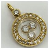 18K Gold Chopard Happy Diamonds Pendant
