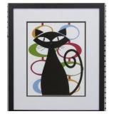 MID CENTURY MODERN CAT WITH ADVERTISEMENT
