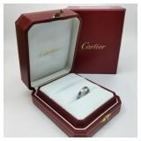 Must De Cartier Platinum Engraved Ring