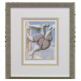 BATHER WITH BALL PRINT PLATE SIGN BY PABLO PICASSO