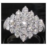 Brilliant 1/2 ct Diamond Design Cluster Ring
