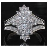 Brilliant 1.00 ct Diamond Marquise Cluster Ring
