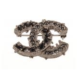 Chanel CC Rhinestone Brooch