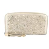 Jimmy Choo Gold Star Studded Long Zip Wallet