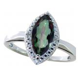 Marquise Cut 2.66 ct Mystic Topaz & Diamond Ring