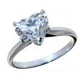 14kt Gold 2.00 ct Lab Diamond Heart Ring