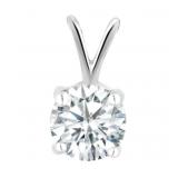 14kt Gold 2.52 ct Round Lab Diamond Pendant