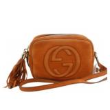 Gucci Orange Soho Leather Small Disco Purse