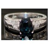 Platinum 1.84 ct Sapphire & Diamond Ring